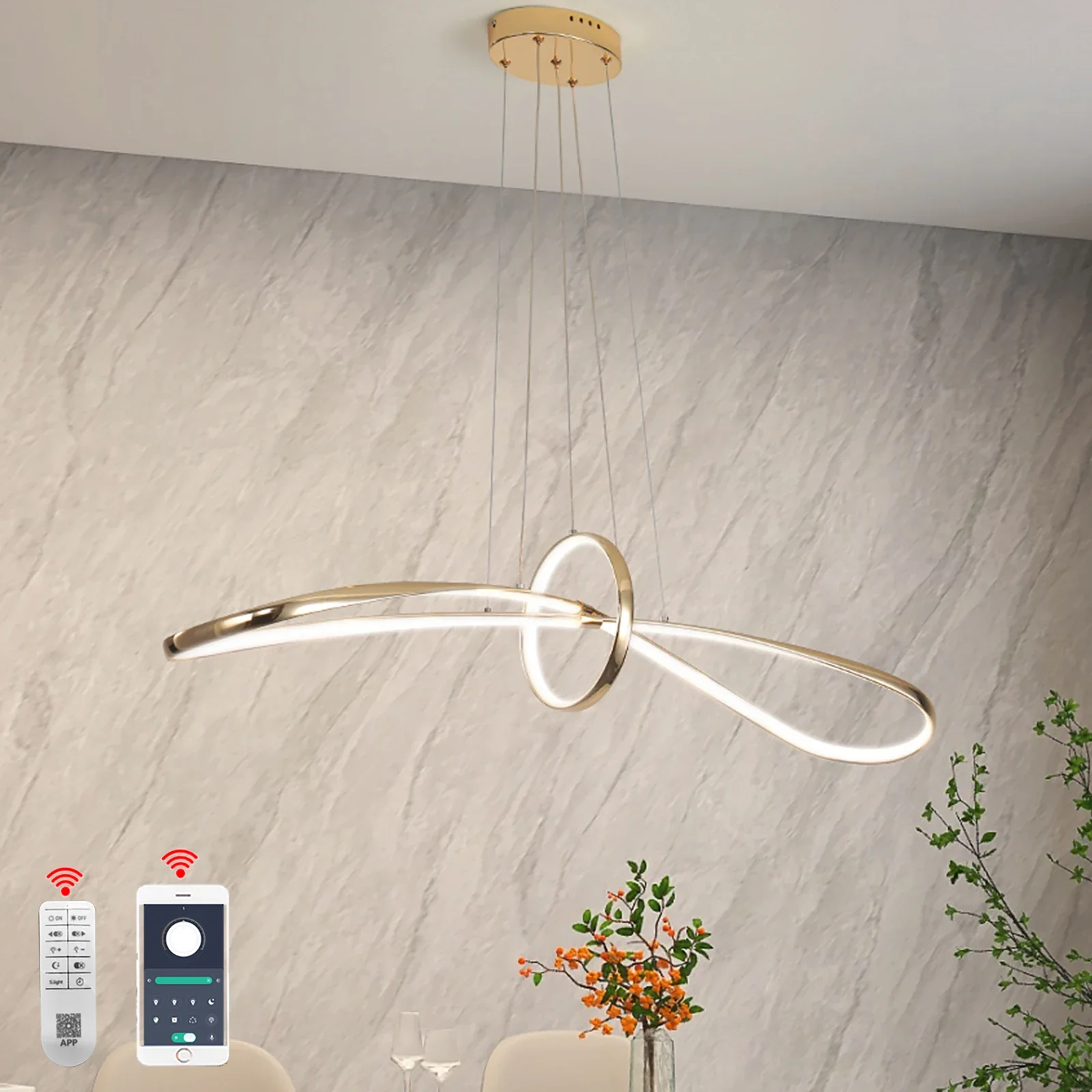 

Modern Led Pendant Light For Dining Room Living Bedroom Dimmable Hanging Ceiling Lamp Led Chandelier For Kitchen Island lustre