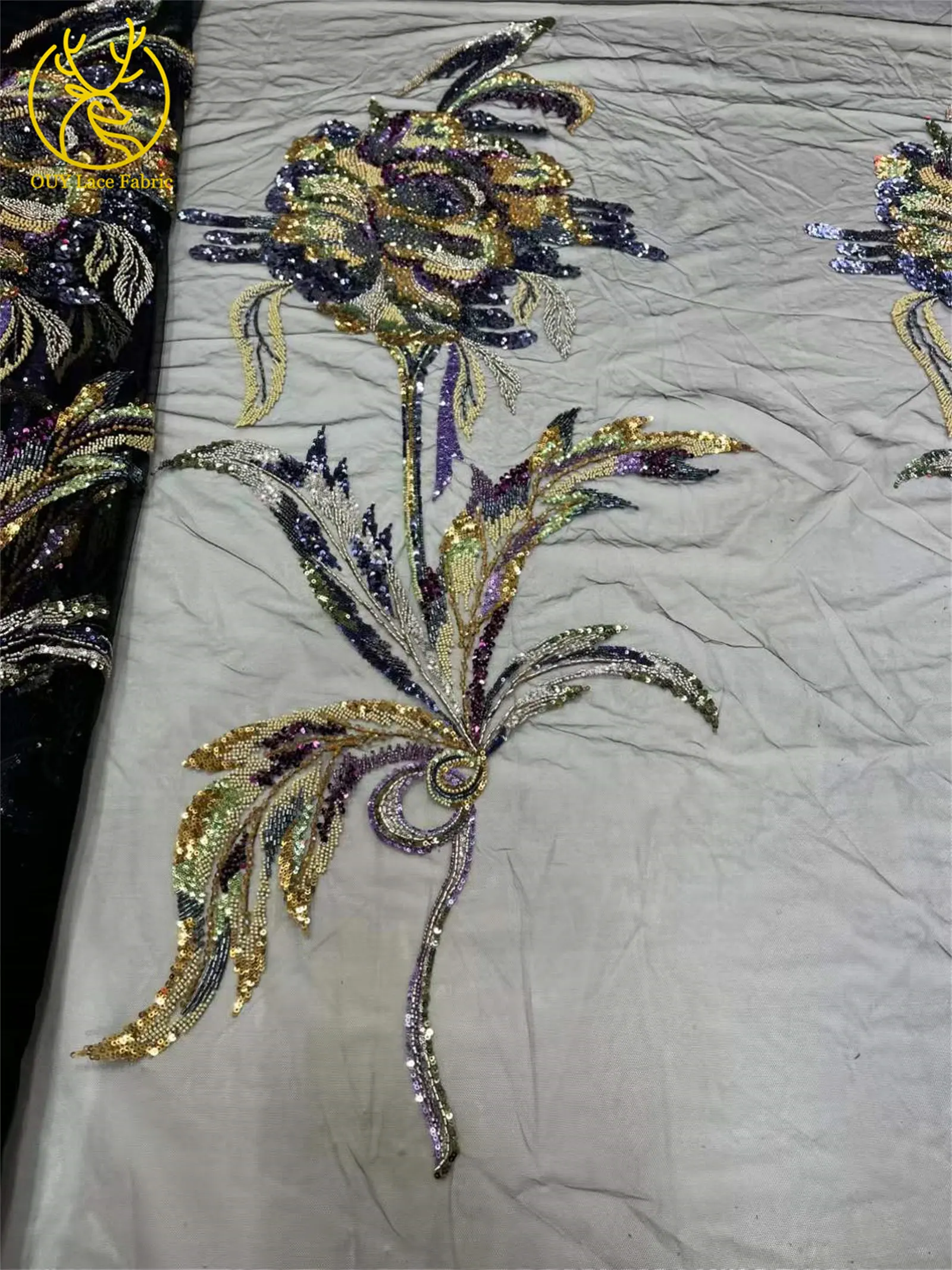 أحدث فساتين الزفاف مساء حساسة لينة تول المطرزة أقمشة الدانتيل 5 ياردة الفرنسية الترتر مطرز أقمشة الدانتيل فستان الحفلات