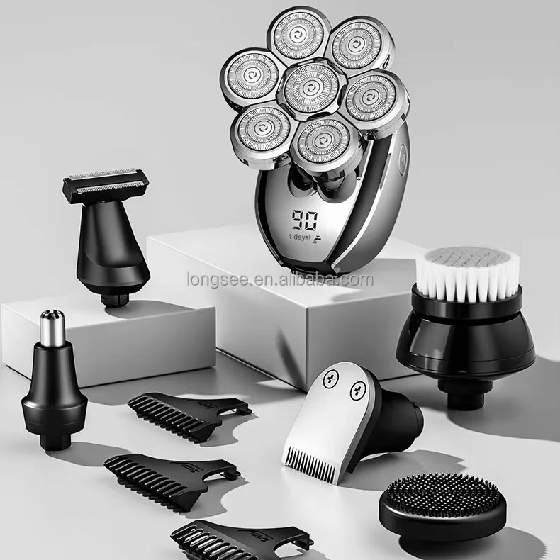2026-new-modelwholesale-electric-head-shavers-for-bald-men-rotary-waterproof-cordless-bald-electric-shavers-dry-wet-shaving-for