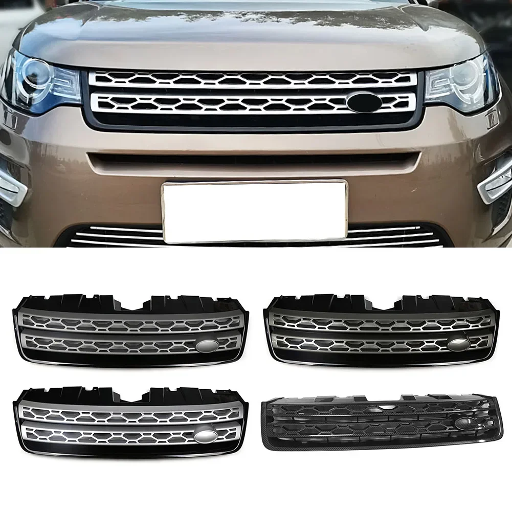 

Front Radiator Grille Upper Racing Grill For Land Rover Discovery Sport L550 2015 2016 2017 2018 2019 Car Styling with logo