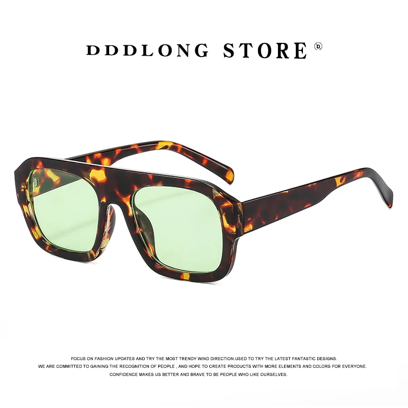 DDDLONG Retro Fashion Punk Pilot okulary przeciwsłoneczne damskie męskie okulary przeciwsłoneczne plażowe klasyczne Vintage Party odcienie zewnętrzne D535