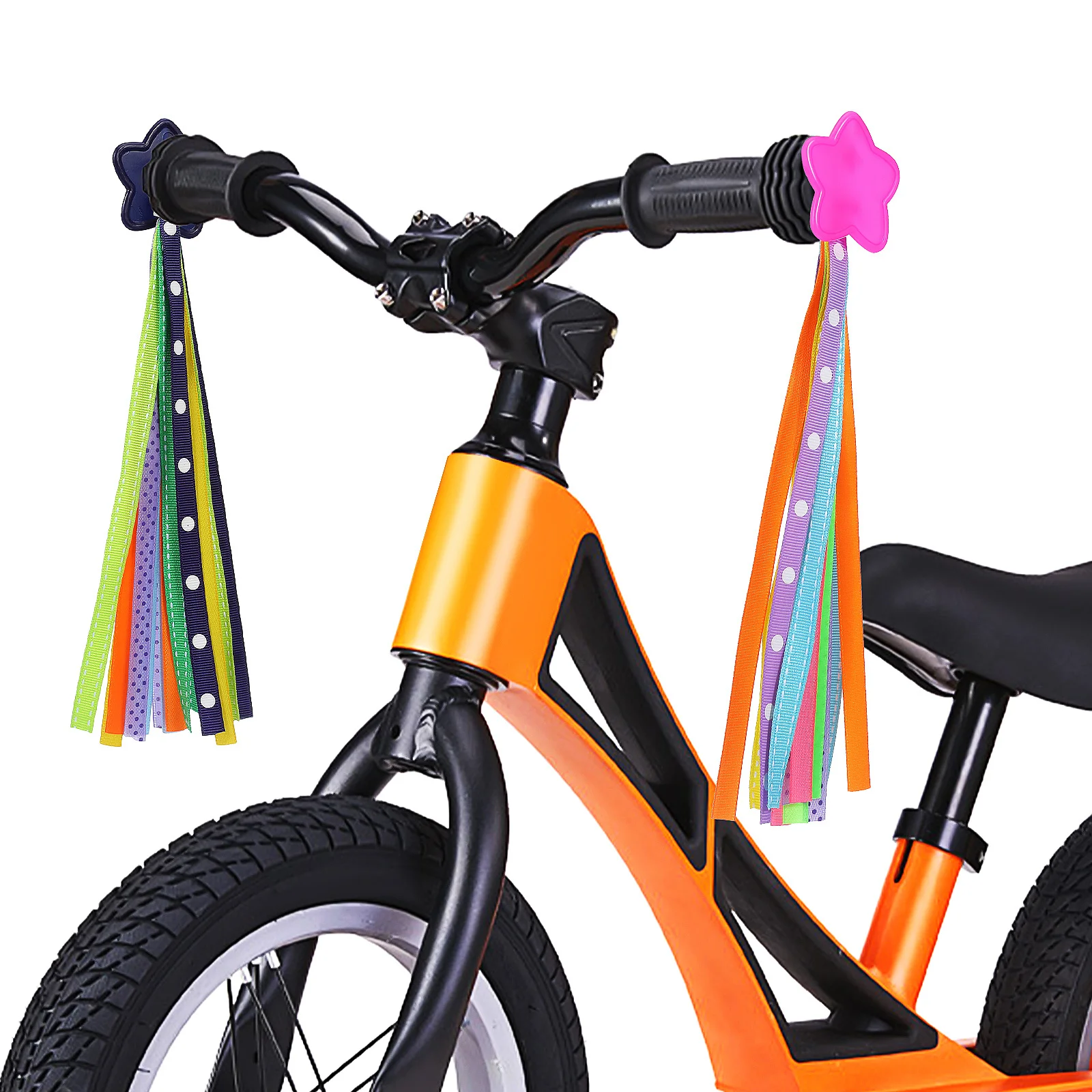 

Colorful Bike Handlebar Streamers For Kids Glossy Wind Dance Ribbons Decor Compatible With Tricycles Scooters Birthday