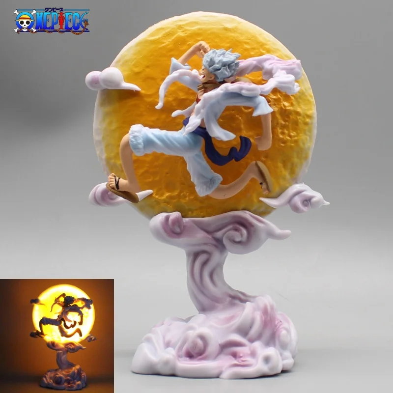 One Piece Figure Nika Luffy Rush To The Moon Figurine Collectible Anime Figure Luffy Ornaments Toy Night Lamp Birthday gift