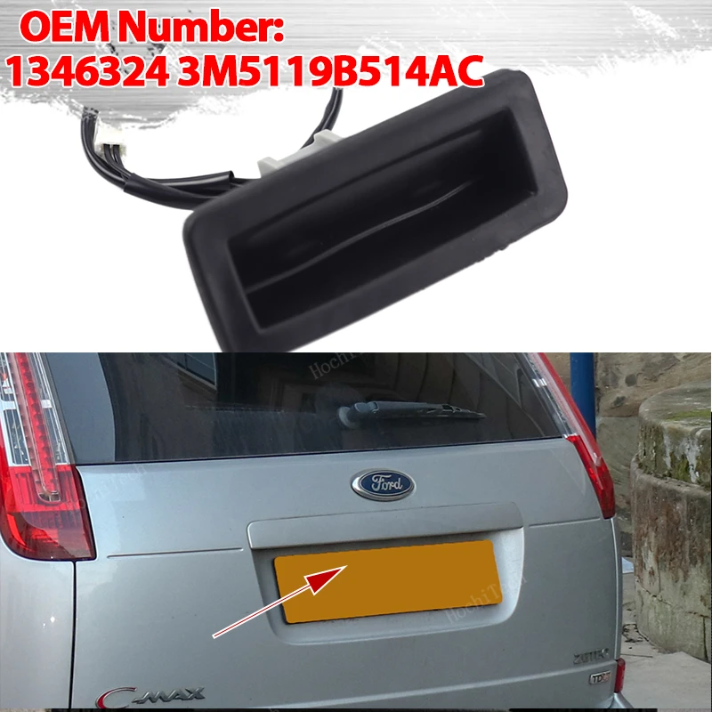 Rear Trunk Lock Boot Release Switch Tailgate Handle For Ford Focus C-MAX CAP 03-07 CAB 1346324 3M5119B514AC RIOLET CA5 2006-2010