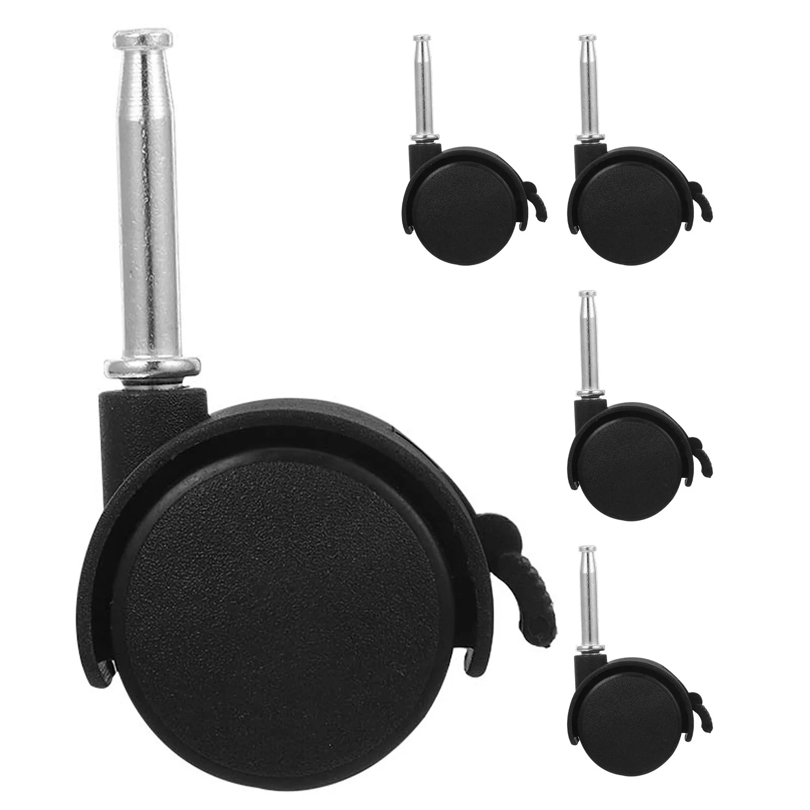 5Pcs Office Chair Wheels Swivel Heavy Duty Plastic Casters Replacement Smooth Rolling Silent Operation for Hardwood Floors