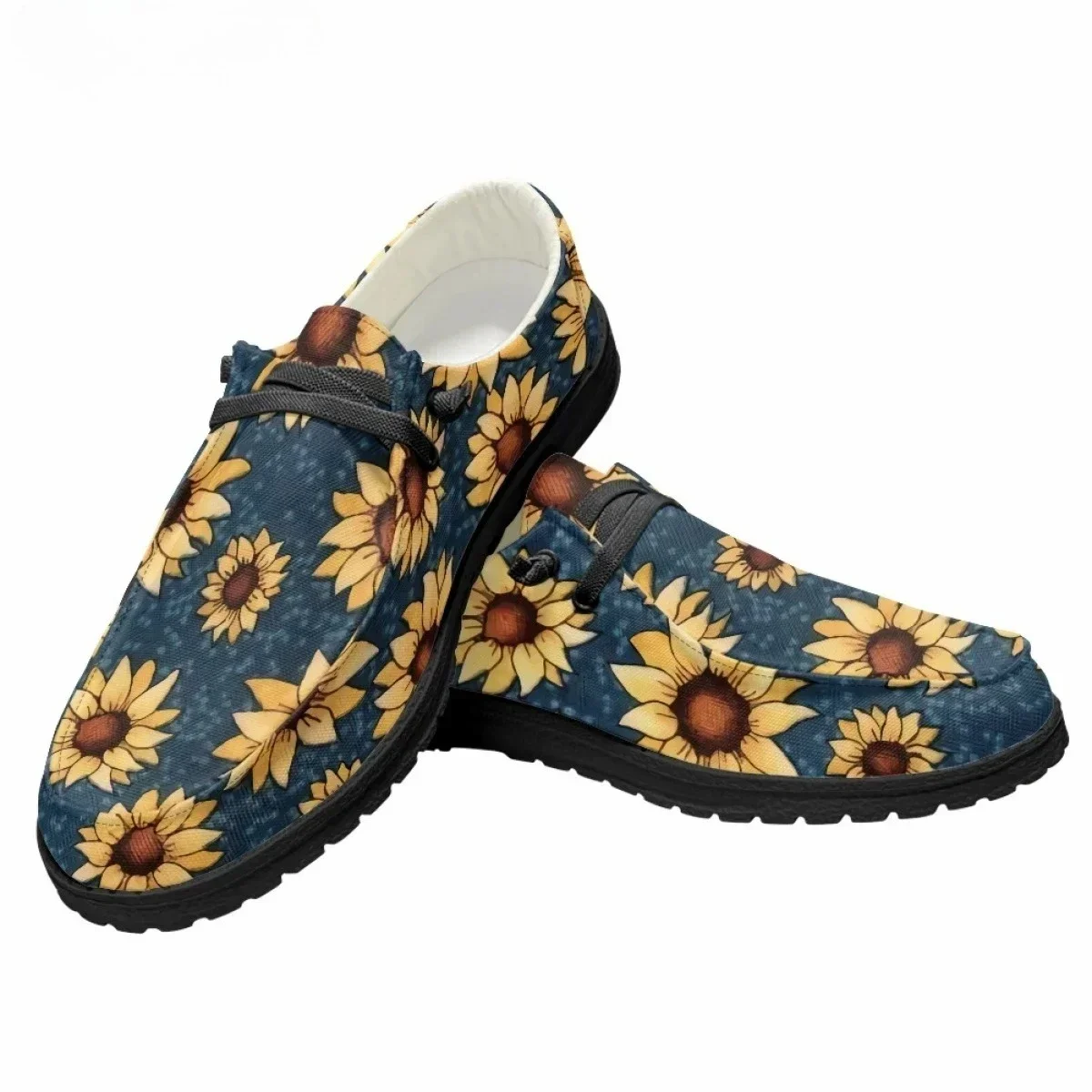 

Summer Casual Flat Shoes Slip On Dude Shoes Sunflower Design Men Loafers Popular Exquisite Gentleman Business Shoes