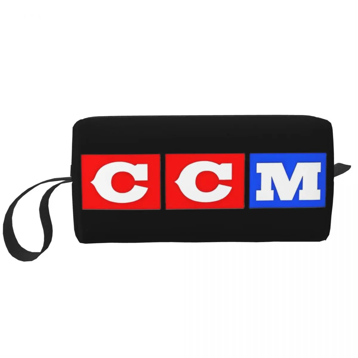 CCM Canada Logo Ice Hockey Cosmetic Bag for Women Makeup Bags Travel Zipper Toiletry Bag Organizer Pouch