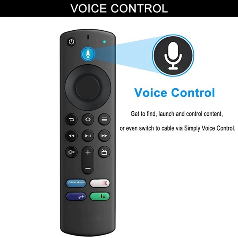 2 Piece L5B83G Voice Remote Control Control Black ABS For Amazon Fire TV Stick 3Nd Gen Fire TV Cube Fire TV Stick Lite 4K