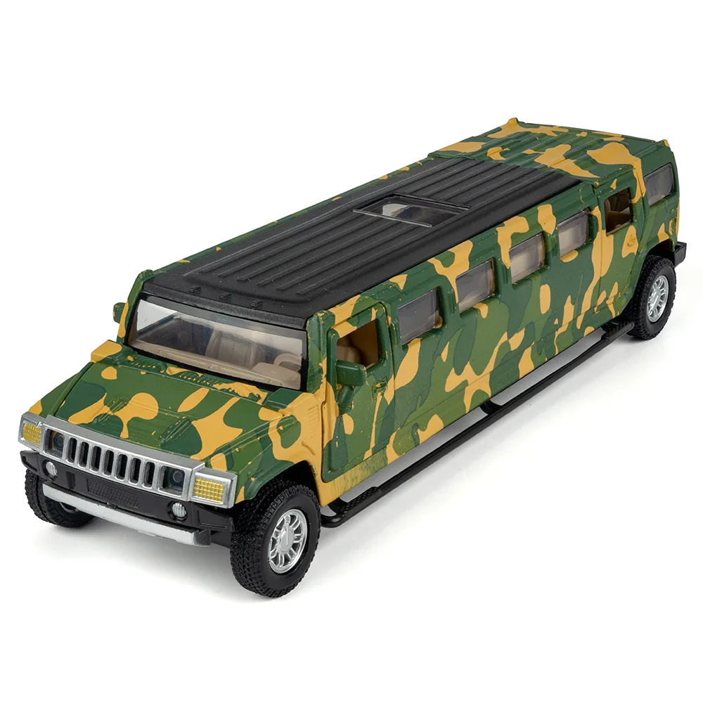 1:32 Extended Hanma Military Camouflage Alloy Car Model Ornament Toy Diecast Alloy Car Model Collectible