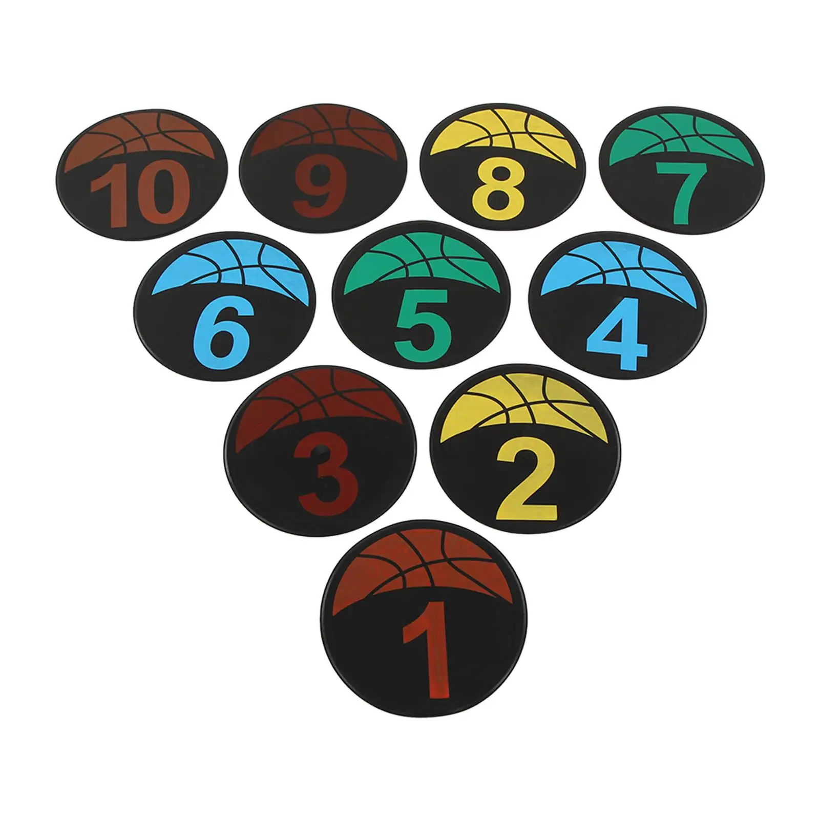 Bright Colored Spot Markers for & Numbered Training - Ideal for basketball & for football Sports