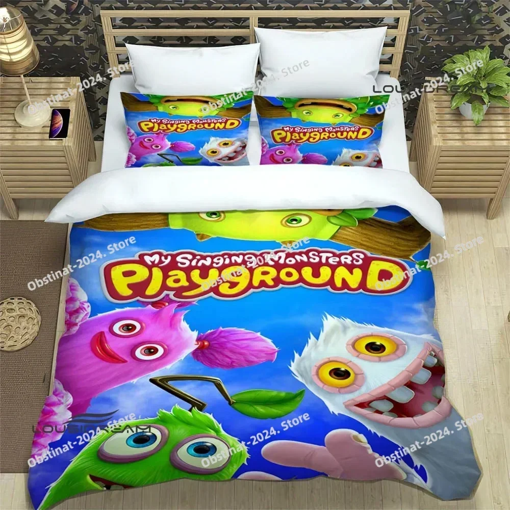 Game My Singing Monsters Bedding Set Printed single Comforter Quilt Bed Cover Duvet Cover Pillow Case 3 Pieces Kids Adult Size