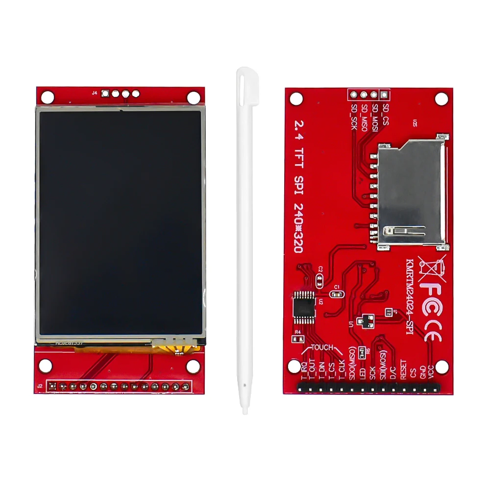 SPI TFT LCD Touch Panel, Módulo Serial Port com PBC ILI9341, Display LED branco, 240x320, 2.4 ", 3.3V