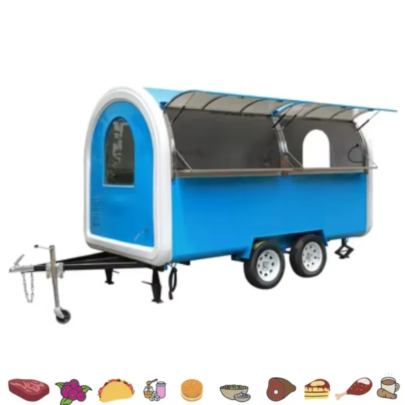 Customized Mall Food Popcorn Kiosk for Sale Smoothies-kiosk-food-cart-for-sale Mobile Food Trailer Cart Food Fruit Cart