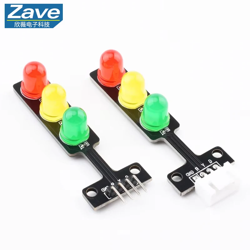 Snvi 5V Traffic Light LED Display Module 5mm Red Yellow Green LED RGB -Traffic Light for Traffic Light System Model