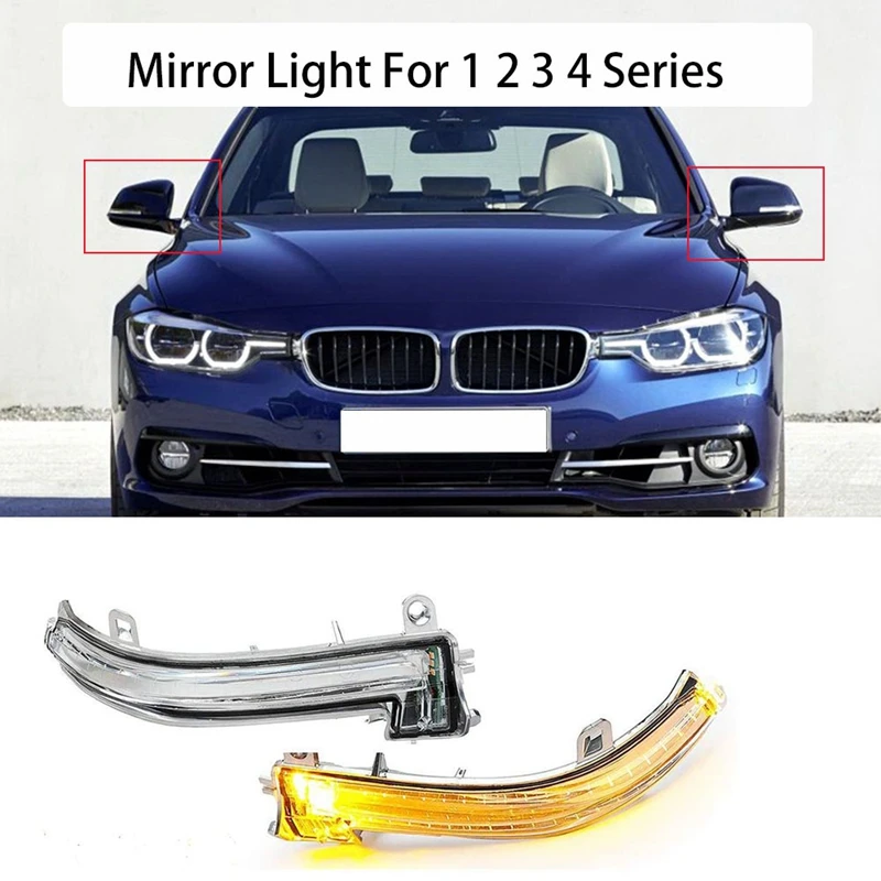 

For-BMW 1 2 3 4 Series F22 F30 F32 F33 F34 F36 Left & Right Rear View Mirror Light Auxiliary Turn Signal Lamp