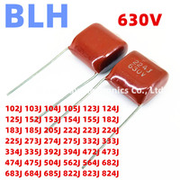 10PCS 630V 102J 1NF 103J 10NF 0. 01UF 104J 100NF 0.1UF 105J 1UF 123J 12NF 0.012UF CBB Capacitor P8 P10 P15 P20 P27.5
