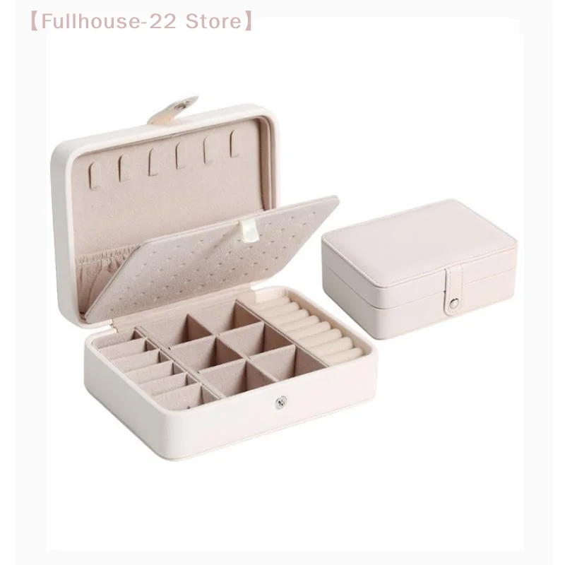 

【MAX-22】Jewelry Box Storage Organizer Earring Rings Holder Pu Leather Fashion Large Capacity Women Jewelry Display Travel Case