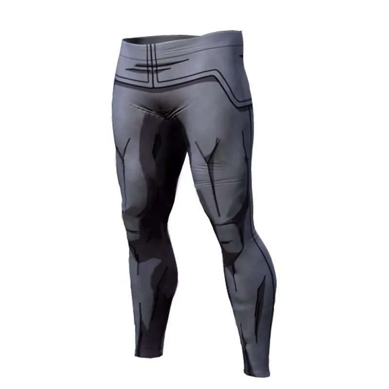 Pantalones de compresión con estampado 3D de Goku para hombre, mallas ajustadas para el sudor, pantalones largos de disfraz de Vegeta