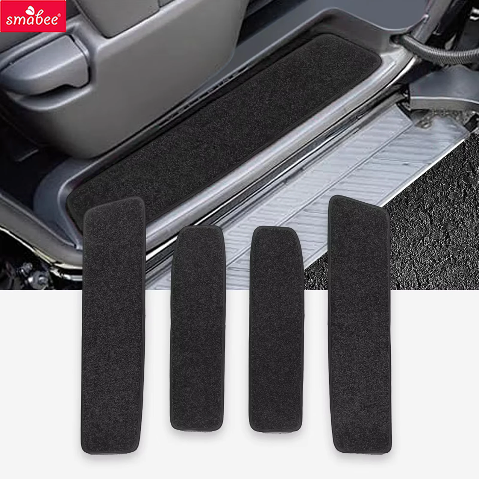 Smabee for Toyota Alphard Verfire 40 Series 2023 2024 AH40 Car Door Sill Pads Foot Pads Non-Slip Front Rear Door Pedal Carpet