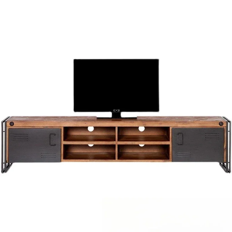 industrial style living room TV cabinet creative storage audio-visual floor cabinet loft homestay low cabinet