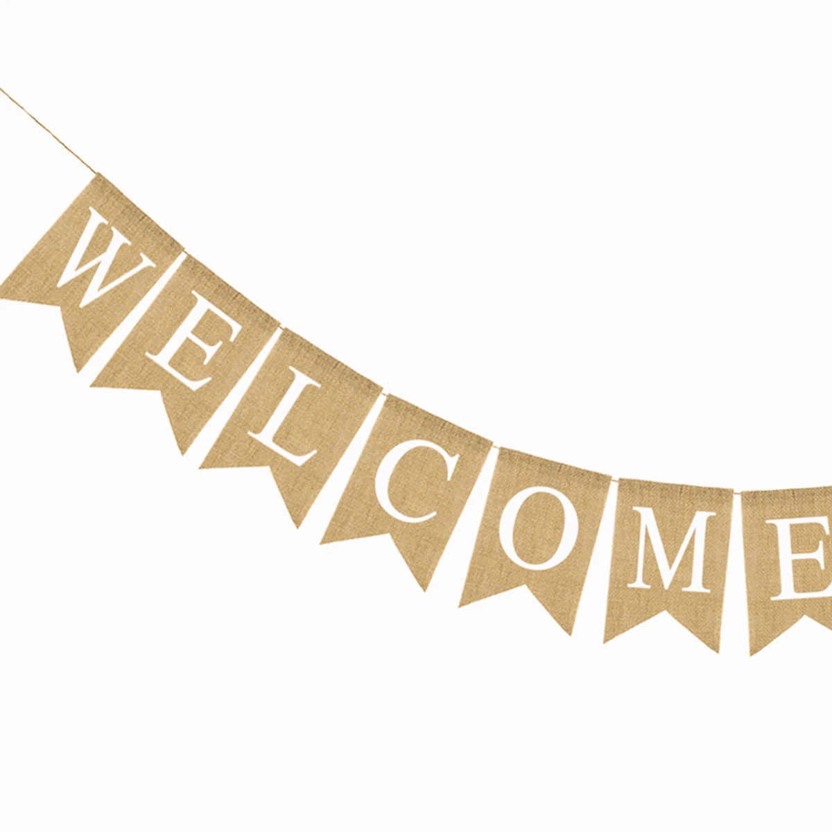 

280cm Linen Swallowtail Flags Bunting Banner Welcome Home Garland Family Party Decoration Indoor Outdoor Use Premium Material