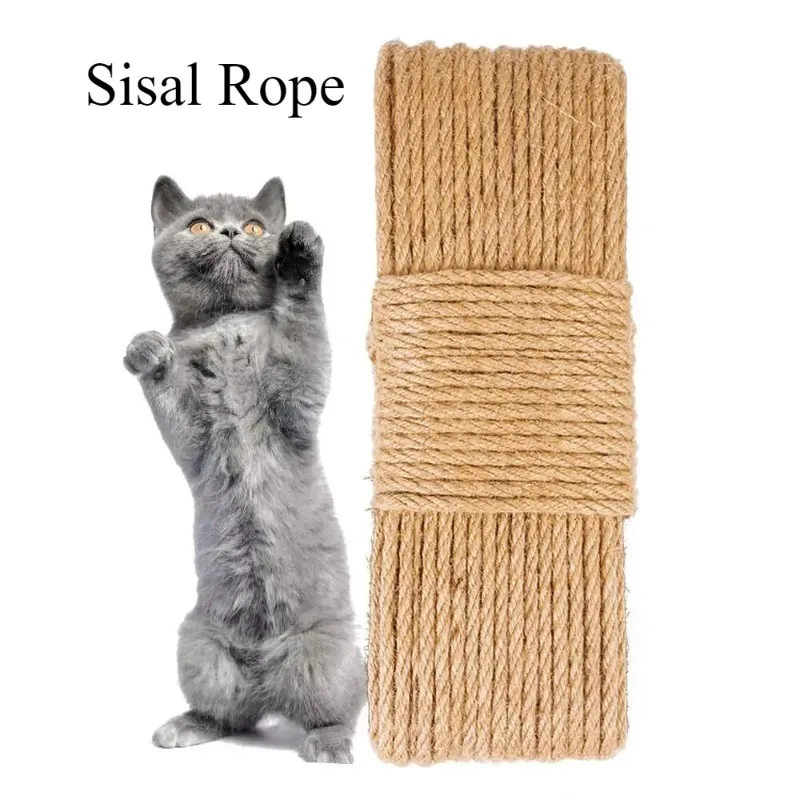 DIY Cat Scratch Post Sisal Binding Rope Cat Scratching Twine Roll Claw Care Toy Cats Climbing Frame Desk Legs Protector Pet Gear