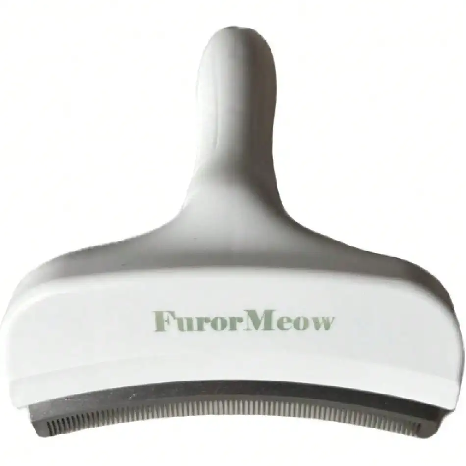 

Pet Deshedding Tool With Curve Blade, Cat Grooming Brush, Tight V-Shaped Teeth Shedding Comb For Cats And Dogs (White, Large),27765890