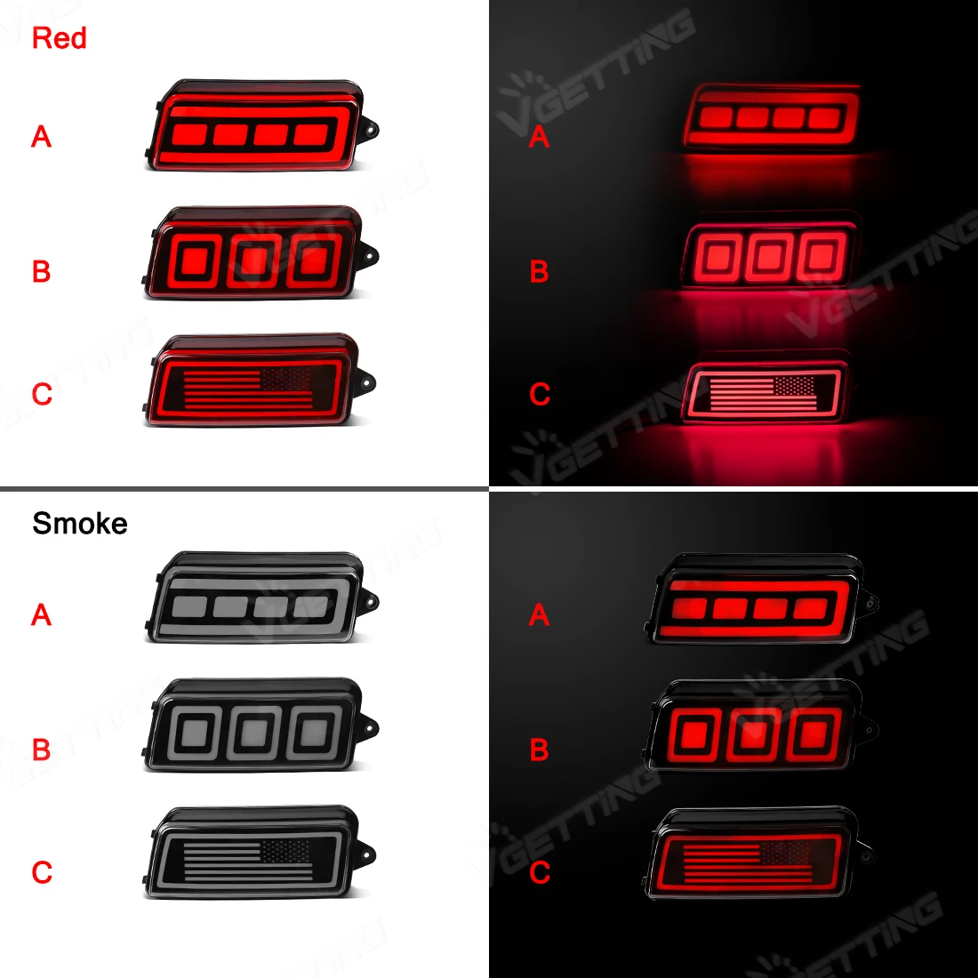 Car LED Bumper Reflector Light For Jeep Grand Cherokee 2005 2006 2007 2008 2009 2010 Rear Brake Lamp Dynamic Turn Signal Light
