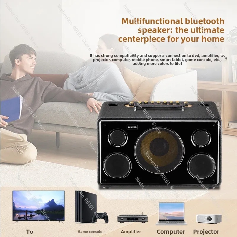 Portable Karaoke Speaker, Bluetooth-Compatible Outdoor Audio With Rich Stereo Sound For Home & Outdoor Singing