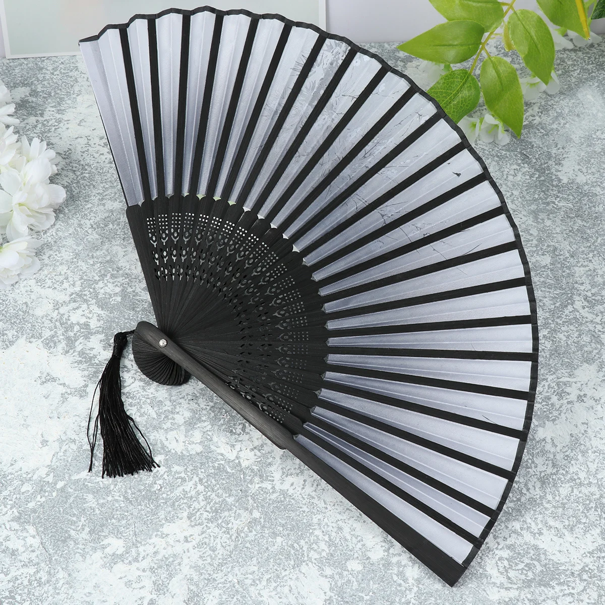 

7Inch Silk Folding Traditional Chinese Plum Blossom Print Decorative Hand For Wedding Birthday Party Gift Folding Fan