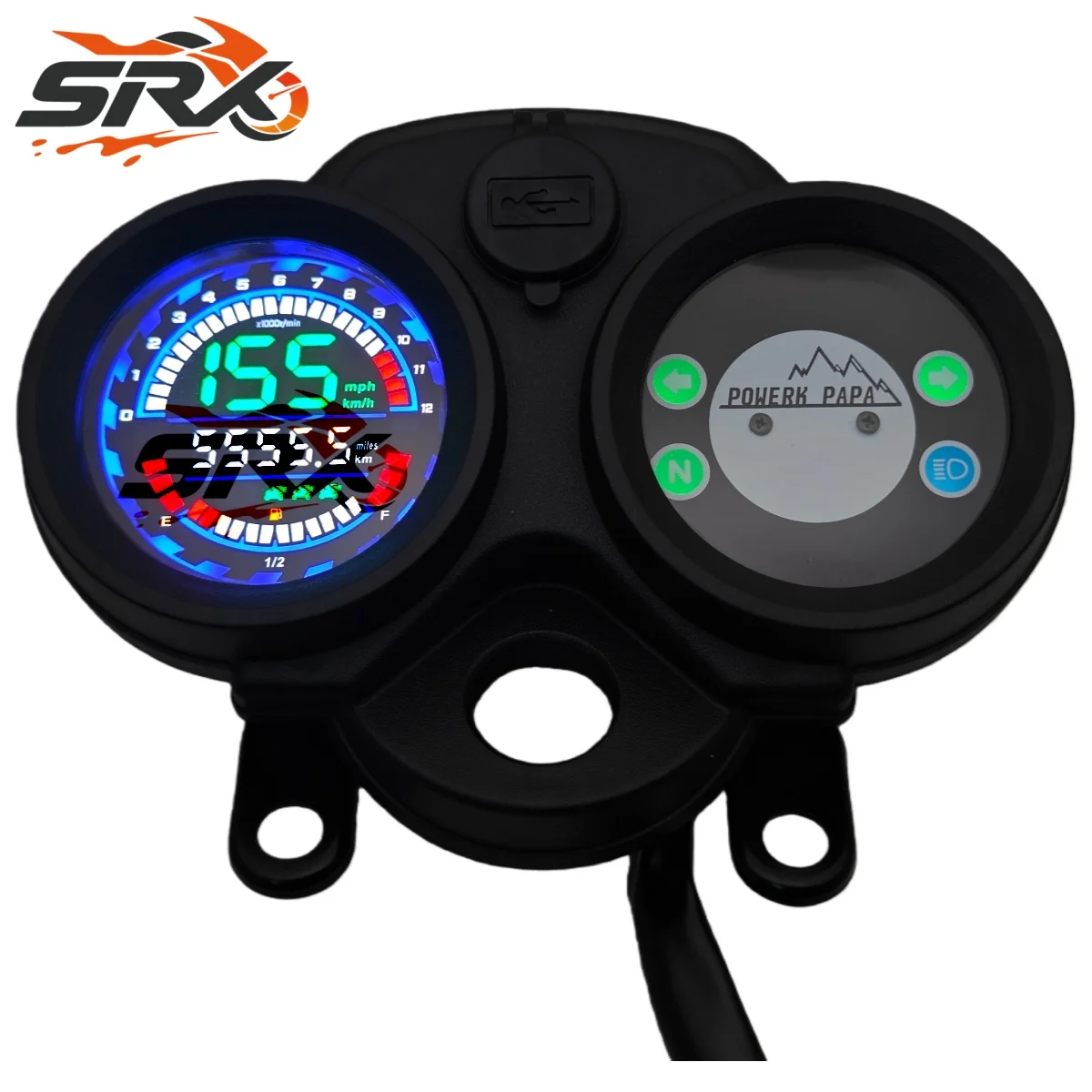 Odometer Tachometer Digital LED With USB Speedometer For TVS Star City 110 Victor Motorcycle Instrument
