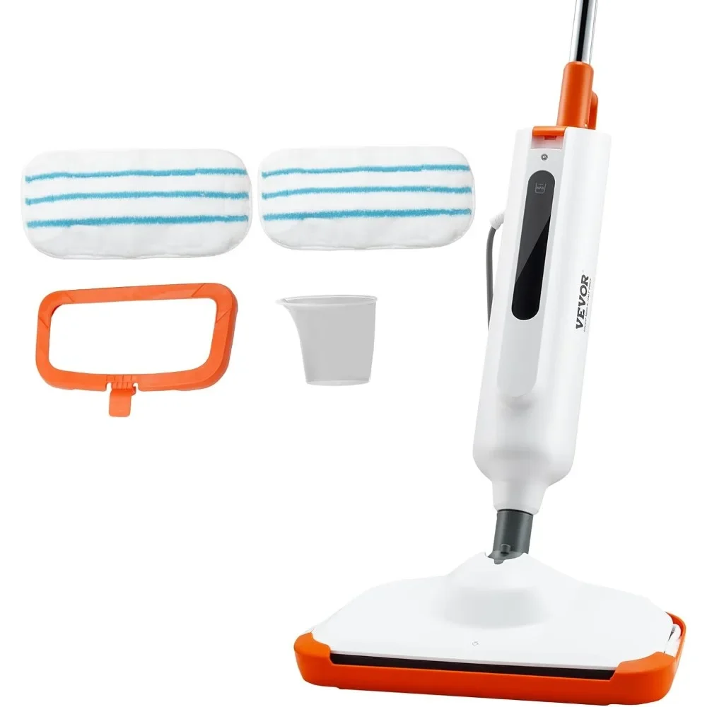 Steam Mop, 2-in-1 Floor Steamer, Floor Steam Cleaner for, Marble, Linoleum, with 2 pcs Machine Washable Pads and A Water Tank