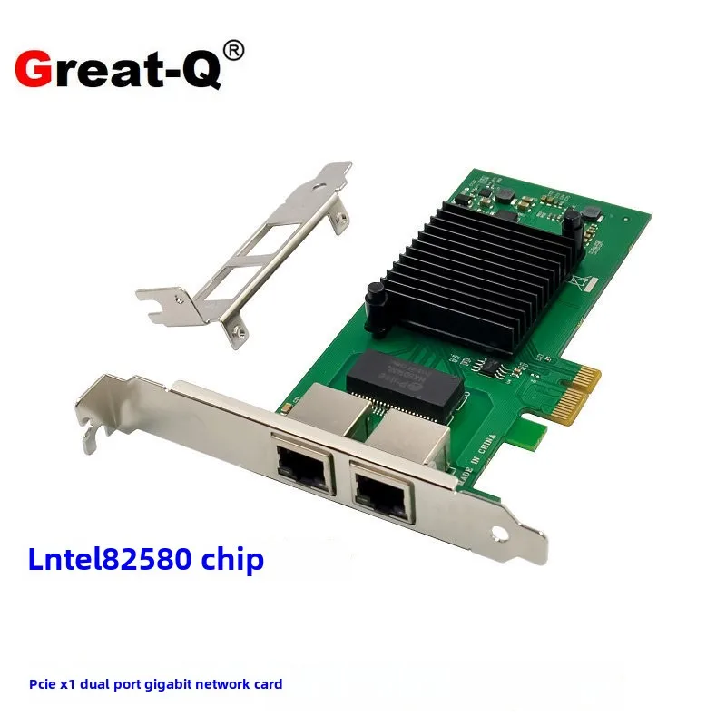 PCI-E Gigabit Ethernet Card I340-T2 Desktop Server Computer RJ45 Wired Soft Router I82580