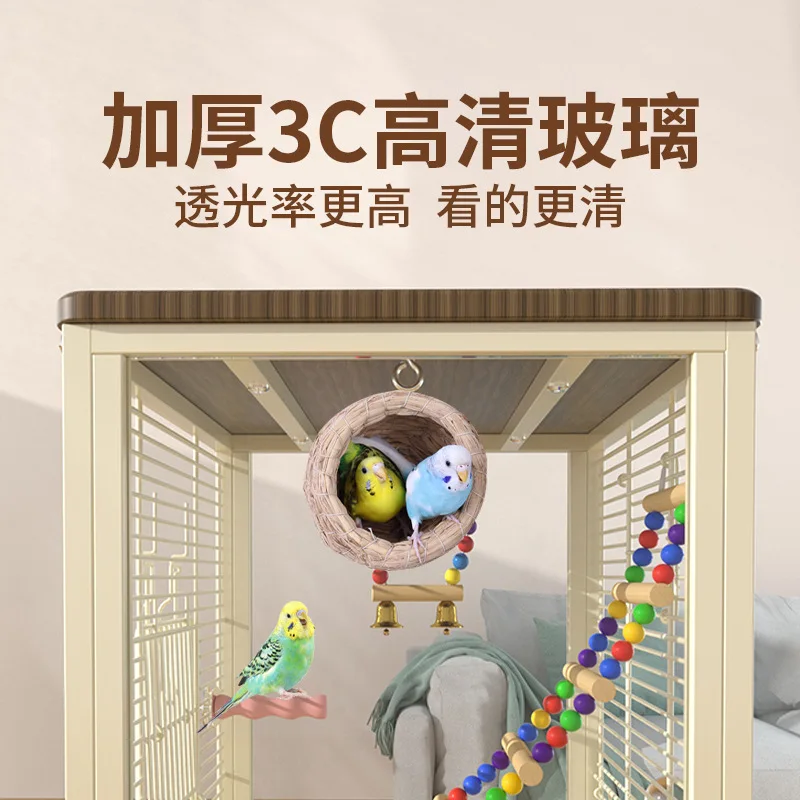 Bird cage, parrot, silky bird, villa, breeding splash-proof cage