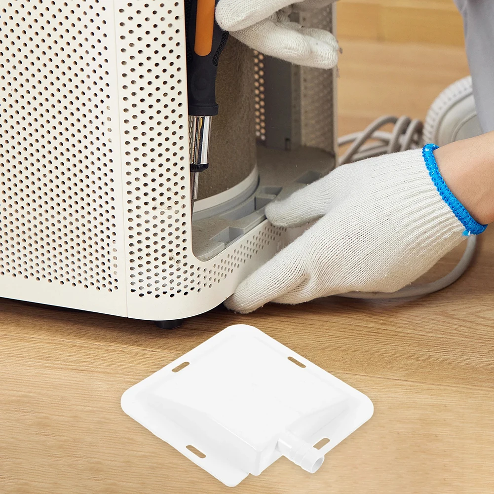 Air Conditioner White Drip Tray 119x119mm Plastic Condensate Collection Pan Compatible with Split and Window AC