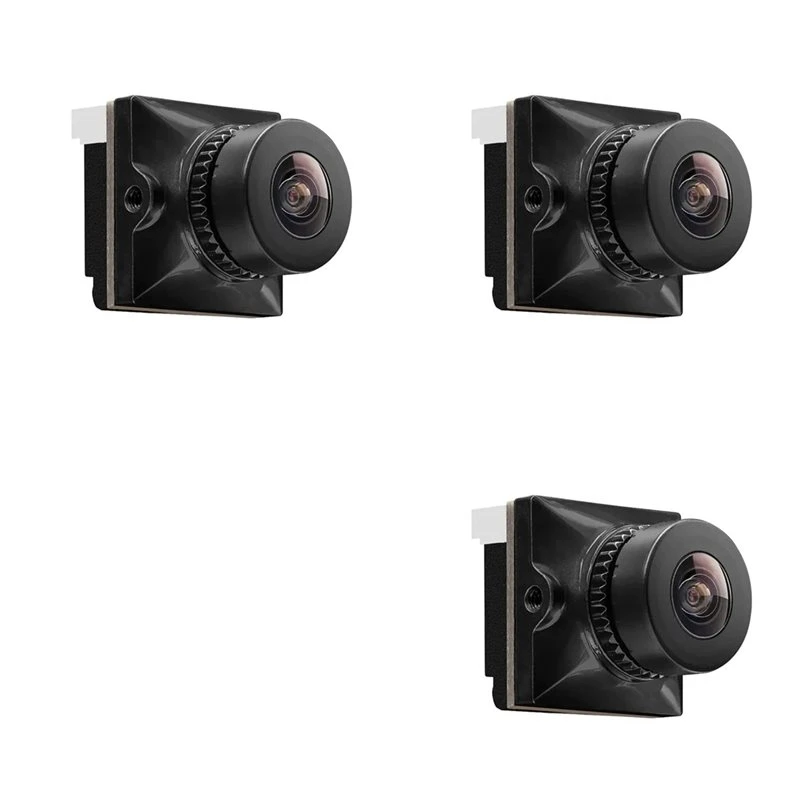 T23C 3X For Caddx Ratel2 Analog Camera 500MP Pixel 165° Viewing Angle Traverser FPV Versatile Convenience Camera, Black