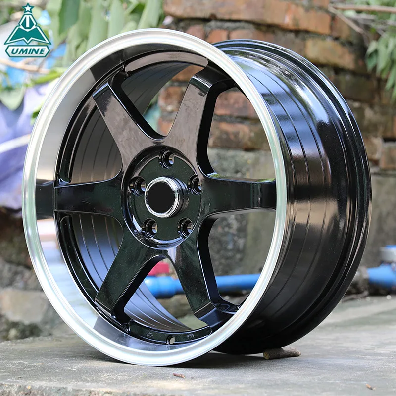 

Wholesale 5 Holes 16 Inch Pcd 110 Et38 Aluminum Alloy Casting Aftermarket Wheel Rim Black Replica Car Wheels Rims Deep Concave