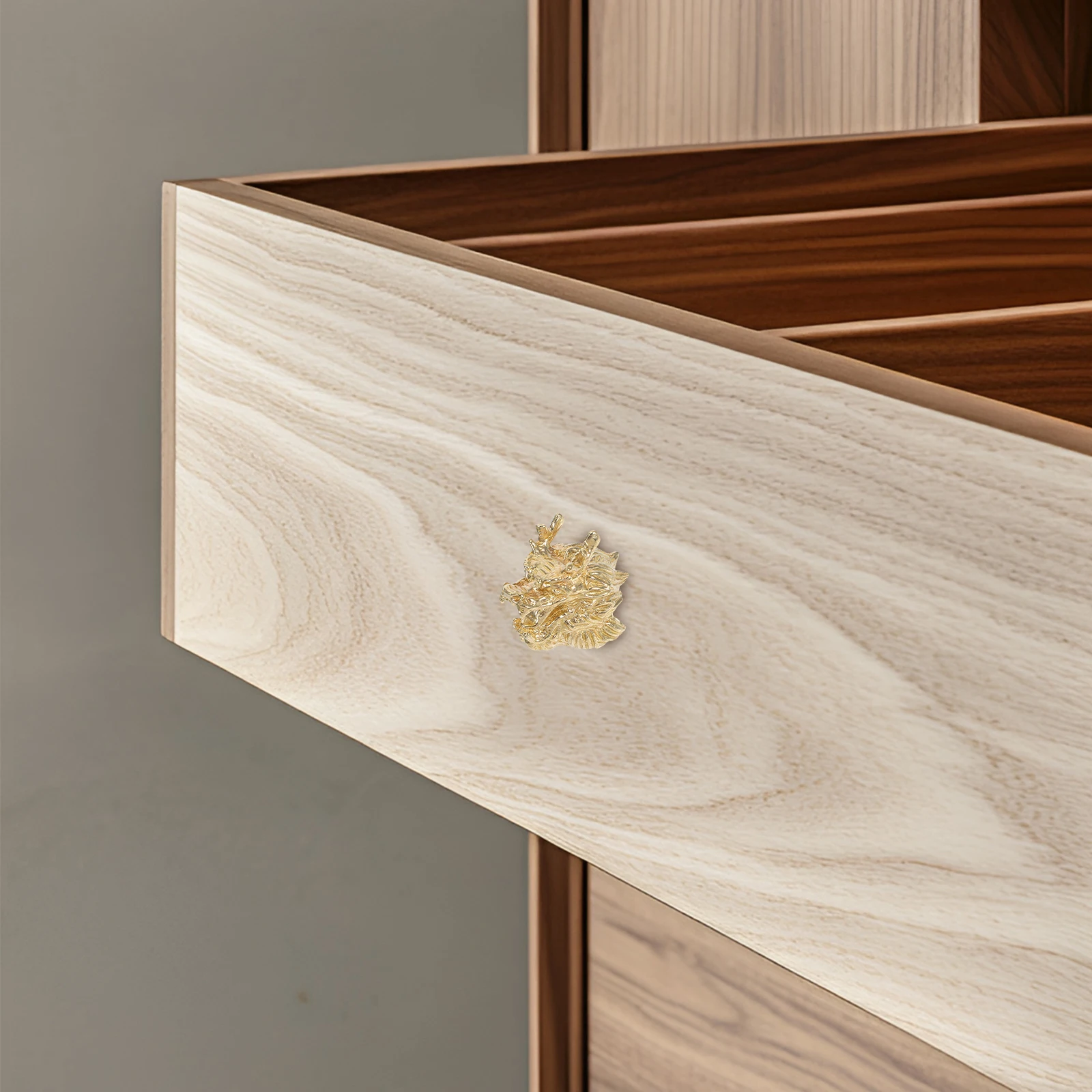 

Brass Handle Cabinet Knobs Unique Wardrobe Door Chinese Style for Dresser Cabinets Decorative Drawer