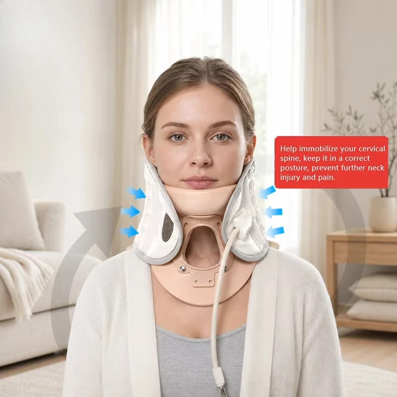 Cervical Neck Traction Kit with Cervical Traction Block, Acupressure Neck Wedge and Cervical Wedge