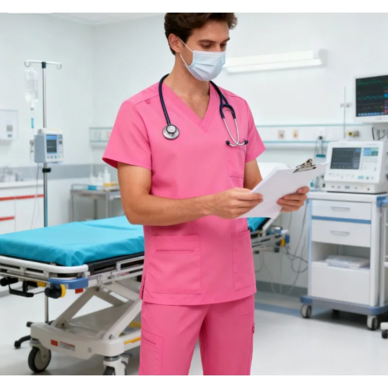 

V-neck straight top pants hand clothes hospital brush clothes pet clinic work clothes.