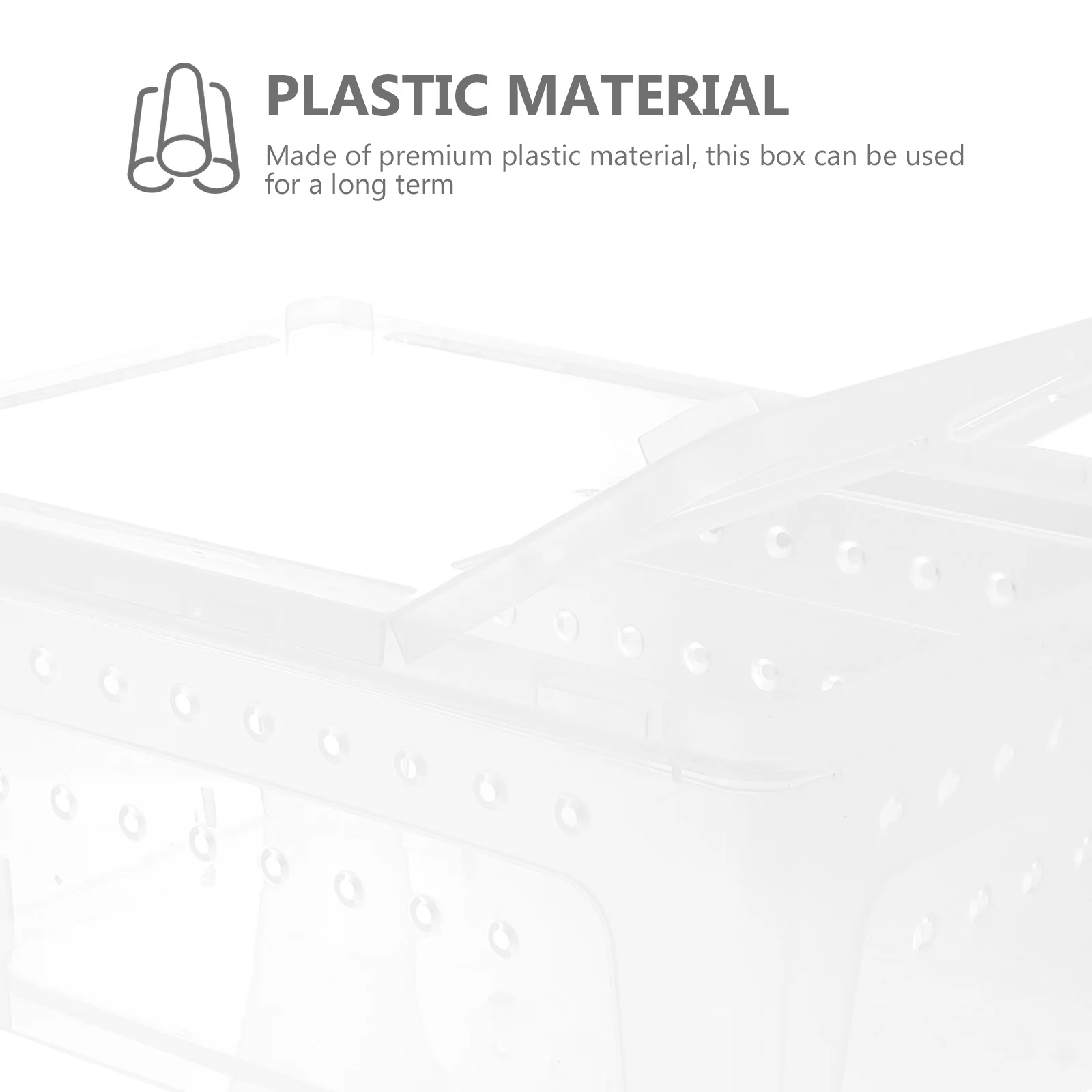 

1Pcs Insect Breeding Box Transparent Plastic Reptile Feeding Box for Spider Scorpion Gecko Tortoise Double Opening Design High