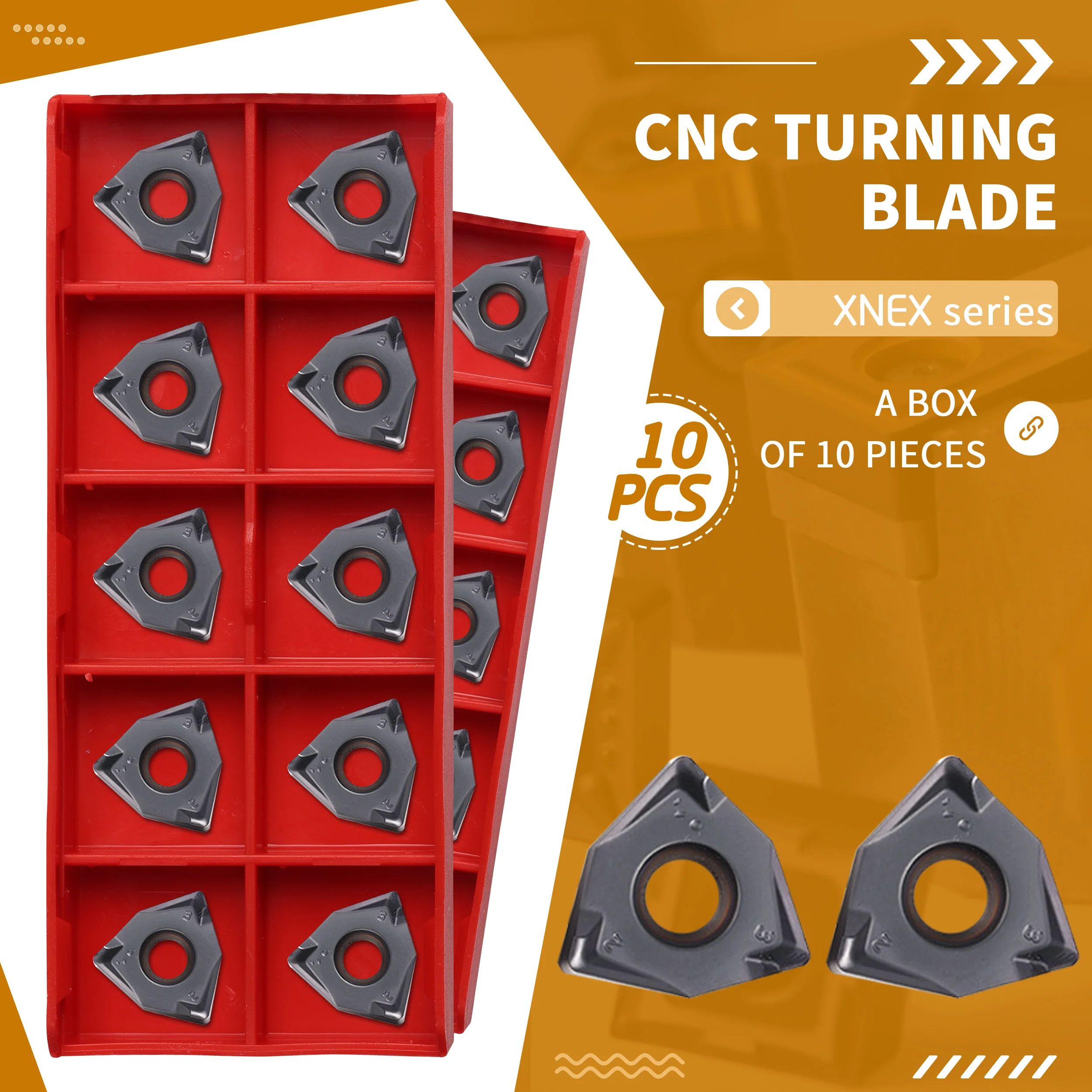 

XNEX080608TR CT725 High Quality CNC Lathe Tool Double-Sided Triangle Six-edged Carbide Milling Insert Wear-Resistant And Durable