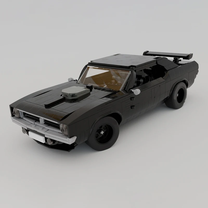 

1507 шт. классический мускулистый автомобиль Cudasese Black Plymouth Hemi модифицированный черный спортивный автомобиль MOC DIY строительные блоки игрушки на день рождения подарок