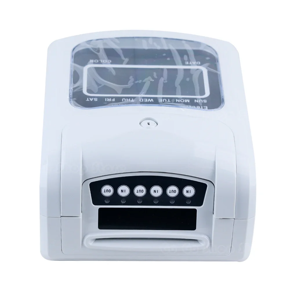 

Electronic Attendance Machine Digital Time Recorder Office Staffs Check In Punch Card Clock ID Card Punching Machine 100V-240V