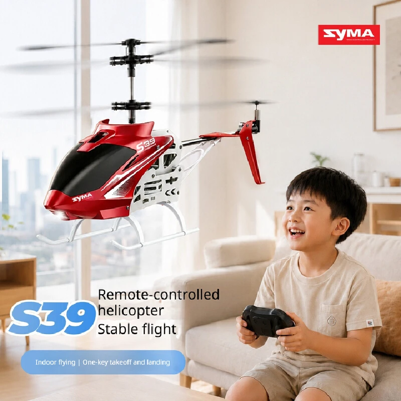 Syma S39 Remote Control Helicopter Alloy Anti Collision Fixed Height Rc Aircraft Indoor Outdoor Hobby Gift
