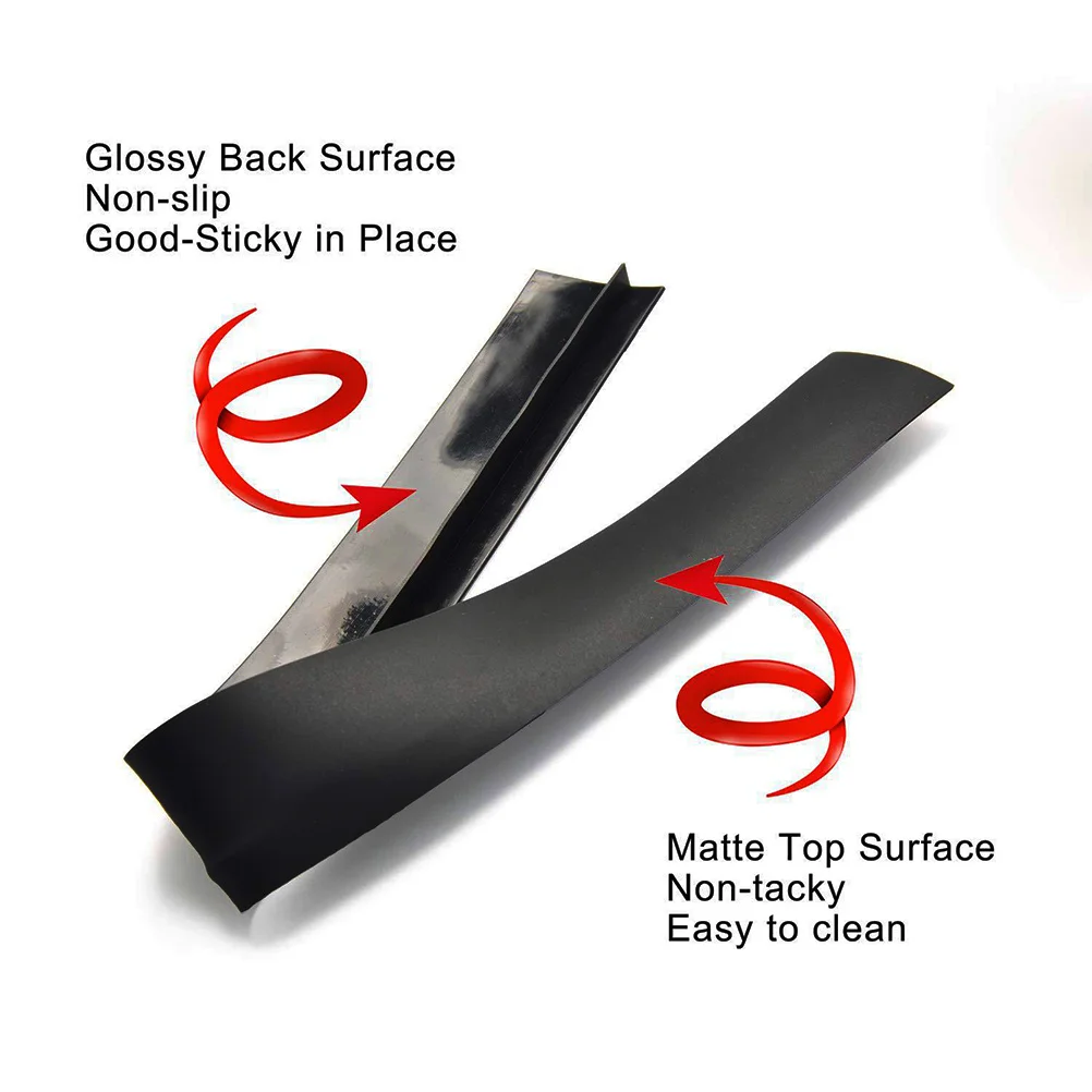 2 قطعة موقد المطبخ مكافحة الفجوة غطاء سيليكون الشريط عدم الانزلاق الفجوة حشو سهلة نظيفة ختم الشريط الأسود 21 بوصة شريط عزل #1