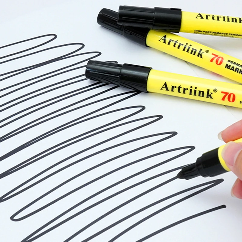 1pcs Permanent Marker,Waterproof,Quick Dry,Oil-Based Ink,Black,Blue,Red,Green,Industrial Markers,Line Drawing Pen
