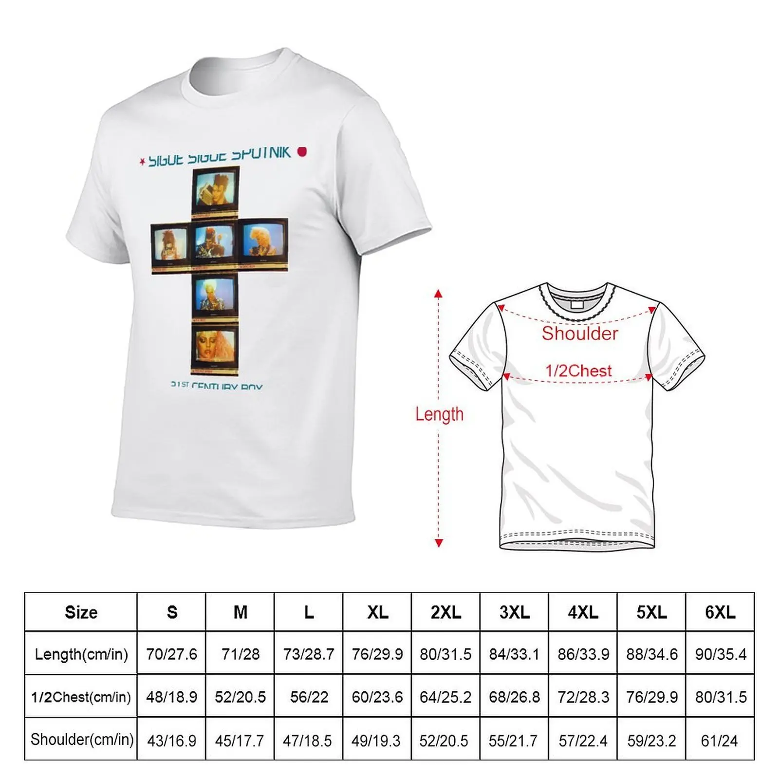 Sigue Sigue Sputnik - 21st Century Boy T-Shirt sweat Blouse Short sleeve tee men