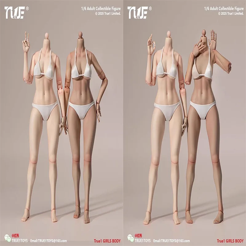 

True1Toys EC3027 EC3028 1/6 Female Narrow Shoulder Articulated Joints Mid BigBust Body Fit 12'' Action Figure Toy In Stock