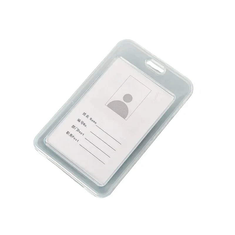 1pc Transparent Name ID Card Holder Working Permit Case Exhibition Badge Holder PP Plastic Pass Work Card Cover Sleeve